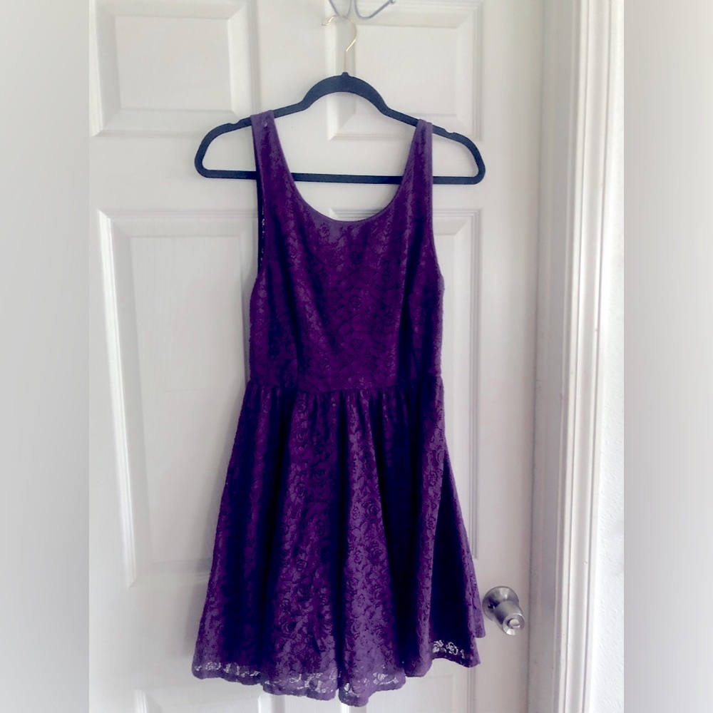 Pms and needles beautiful purple dress with high waistline size 4
